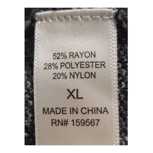 SAGE & OAK - XL Black and White Floral Zip Vest - Picture 6 of 6